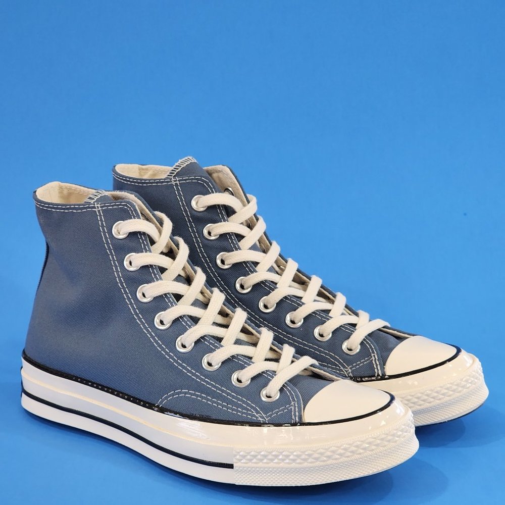 Converse Chuck 70 Hi Deep Waters/Egret/Black Canvas Unisex Sneakers A00752C NWT - Picture 1 of 6